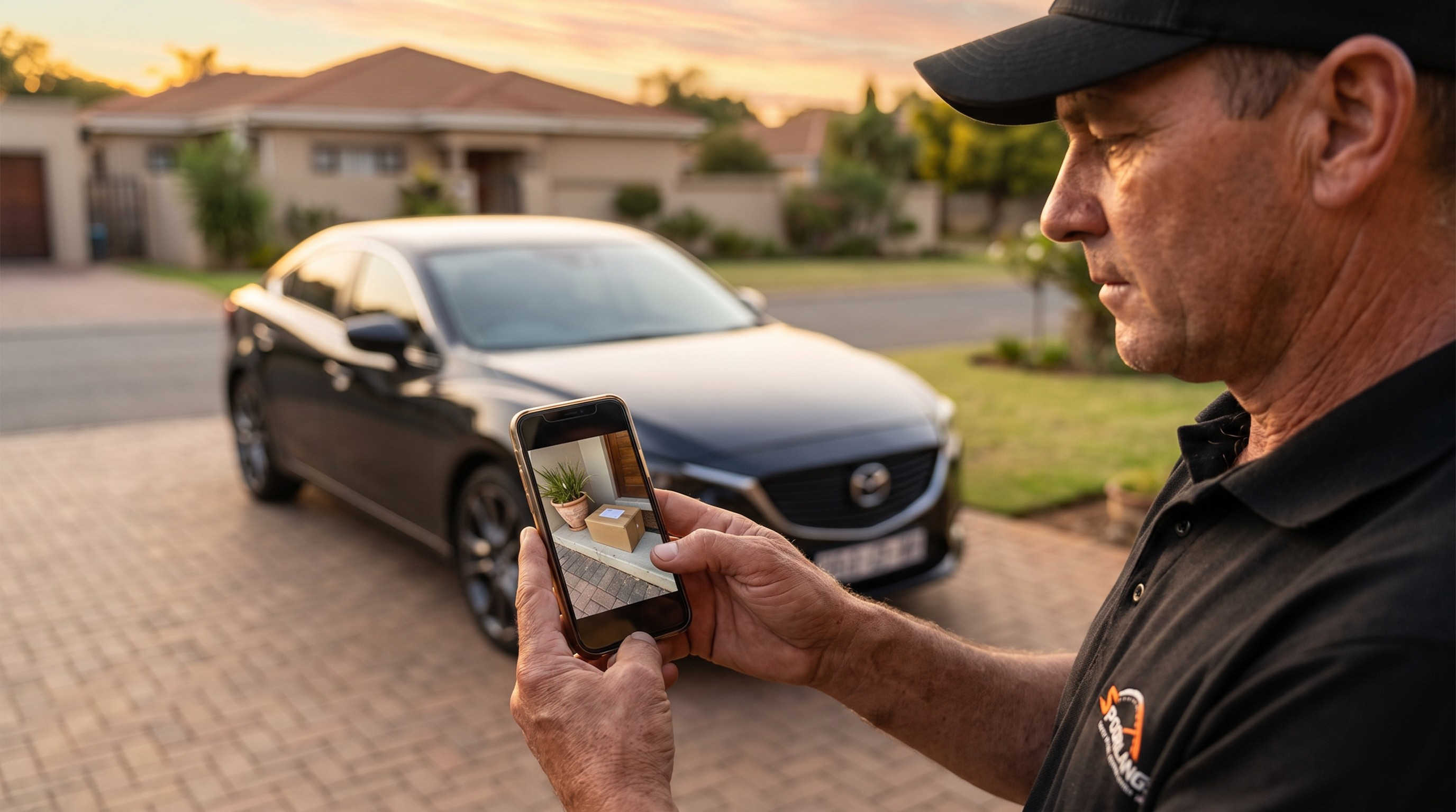 Driver recording a vehicle handover for Proof of Delivery